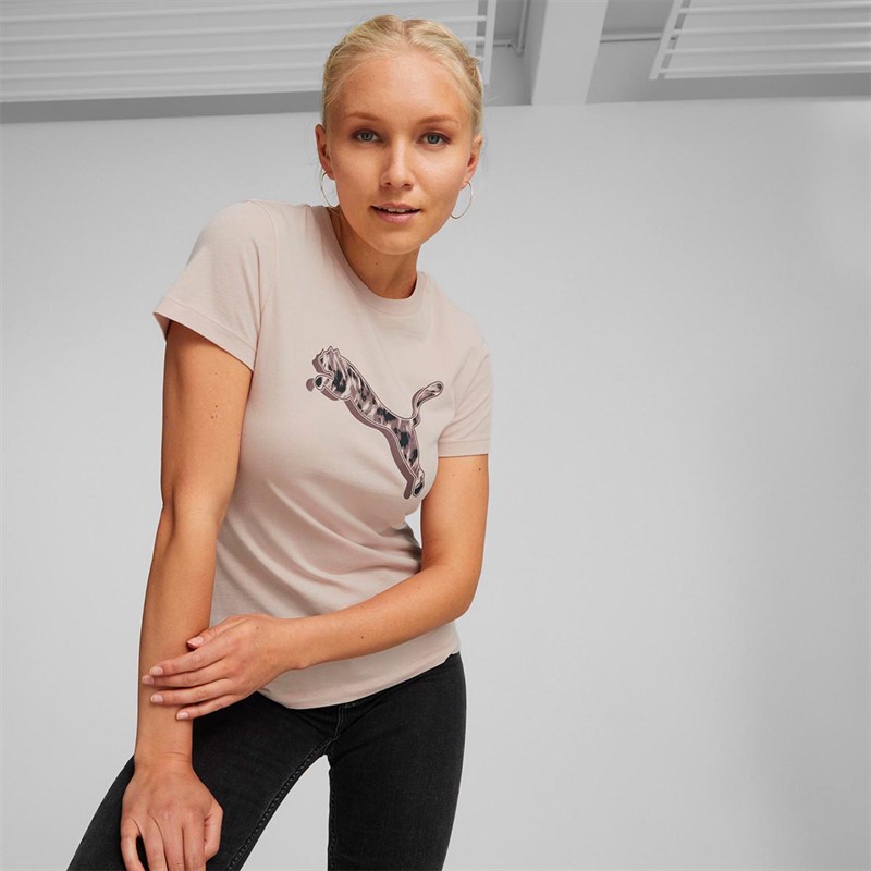 Puma Dame Power Safari Graphic Overdele Lyserød