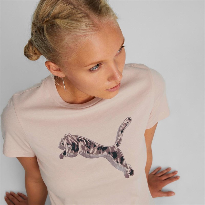 Puma Dame Power Safari Graphic Overdele Lyserød