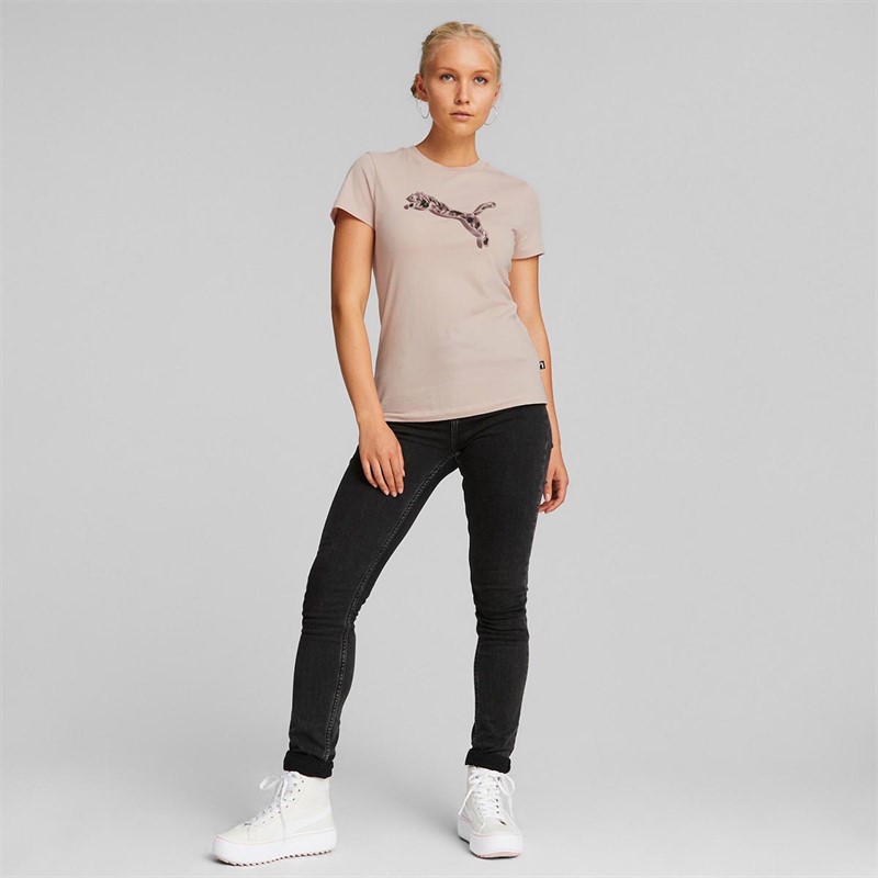 Puma Dame Power Safari Graphic Overdele Lyserød