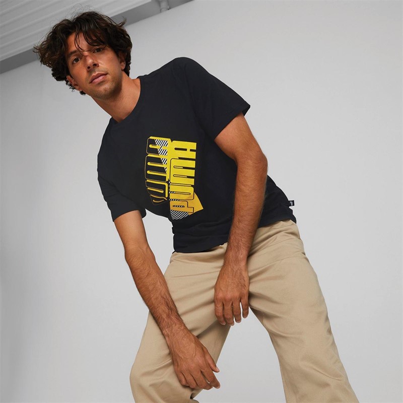 Puma Herre Power Logo T-shirts Sort