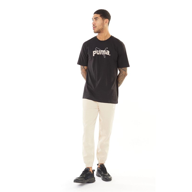 Puma Mens Team Graphic T-Shirt Puma Black