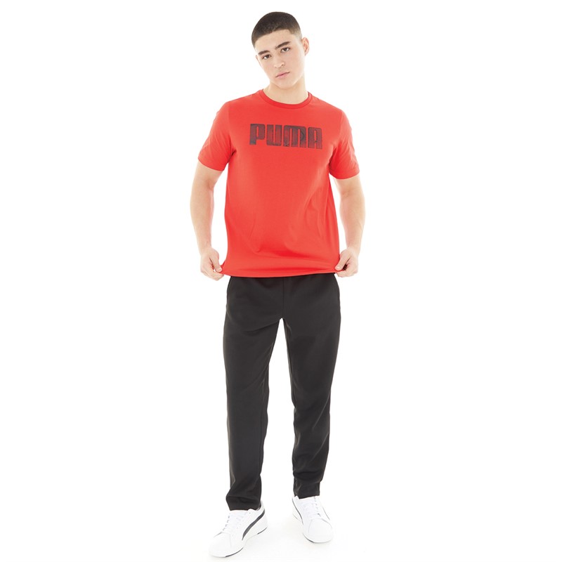 Puma Mens Sportstyle Logo T-Shirt Red