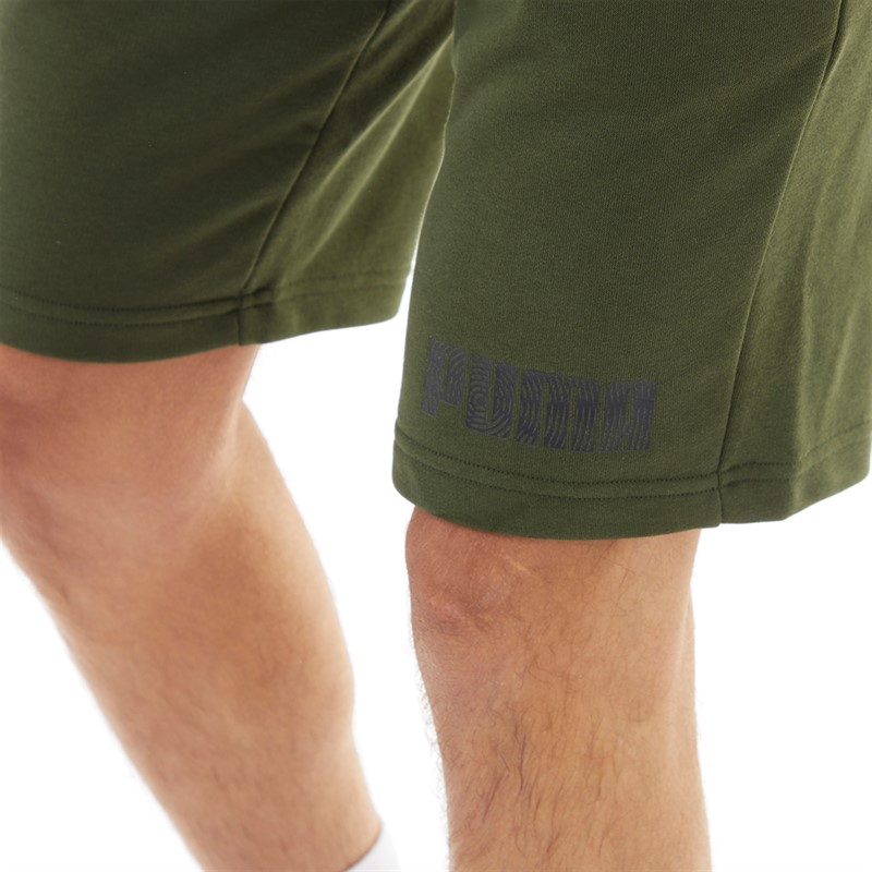 Puma Mens Sportstyle Fleece Shorts Myrtle