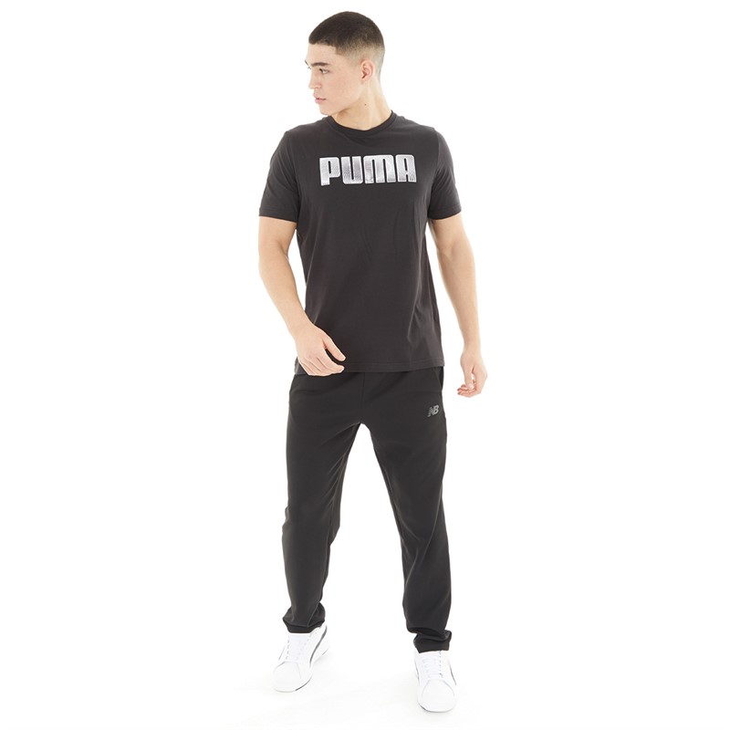 Puma Mens Sportstyle Logo T-Shirt Puma Black