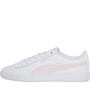 Puma Womens Vikky V3 Leather Trainers White/Pink