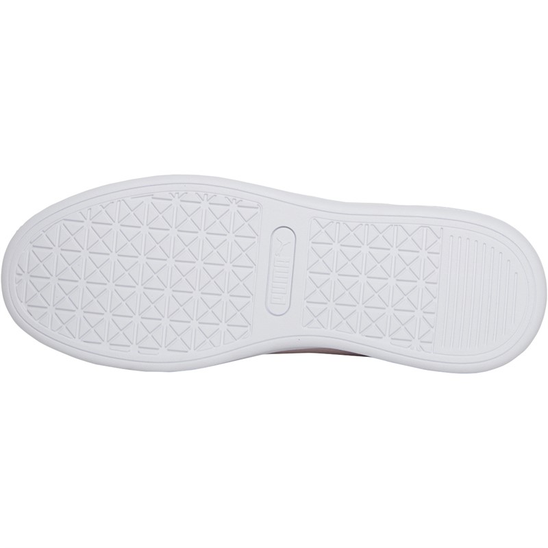 Puma Womens Vikky V3 Leather Trainers White/Pink