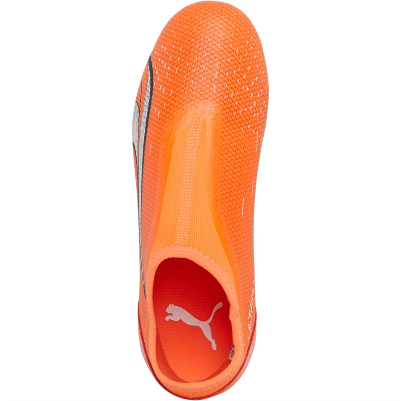 Puma Junior Ultra Match Laceless FG/AGFirm Ground Football Boots Ultra Orange