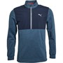 Puma Mens Cloudspun WRMLBL 1/4 Zip Golf Top Navy/Blue