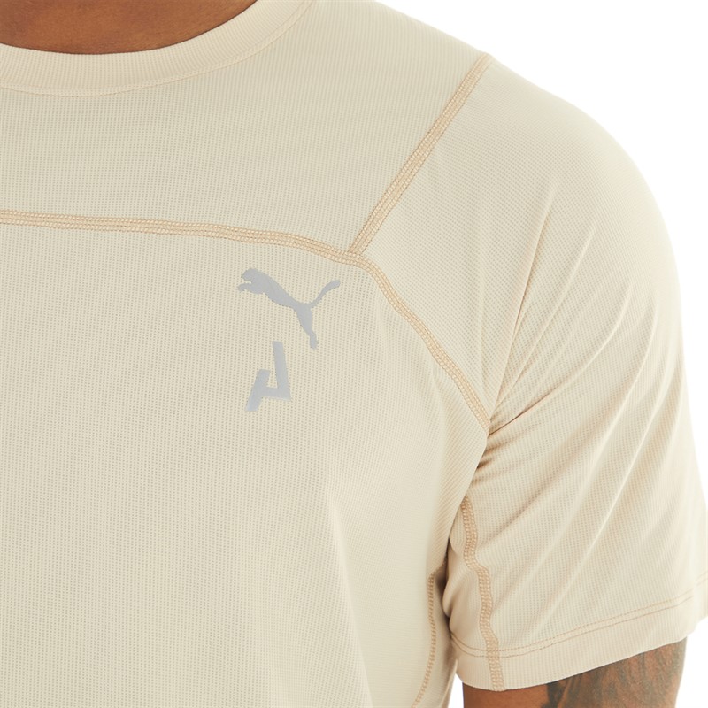 Puma Mens Seasons Coolcell Trail Running Top Granola