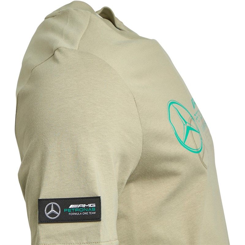 Puma Heren Mercedes AMG Petronas F1 Logo T-shirts Groen