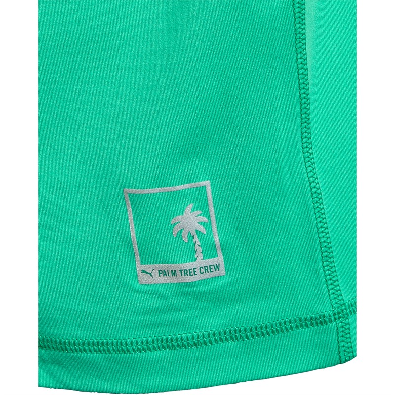 Puma T-shirt de golf à col rond en vert aqua Homme X Palm Tree