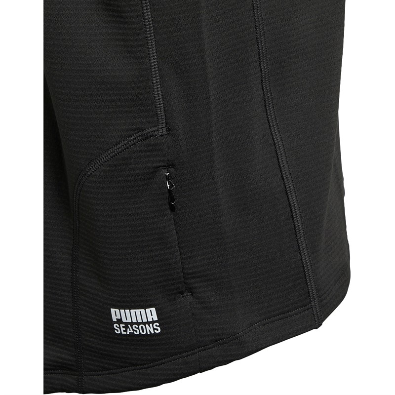 Puma Mens Seasons Raincell Trail Running 1/2 Zip Puma Black