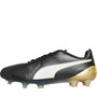 Puma Mens One 1 Leather CC FG/AG Firm Ground Football Boots Black/White/Gold