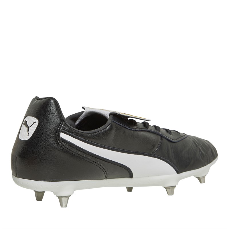 Puma Mens King Top SG Soft Ground Football Boots Black/White