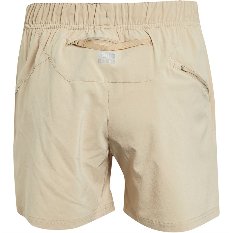 Puma Mens Seasons Lightweight 5 Inch Trail Running Shorts Granola