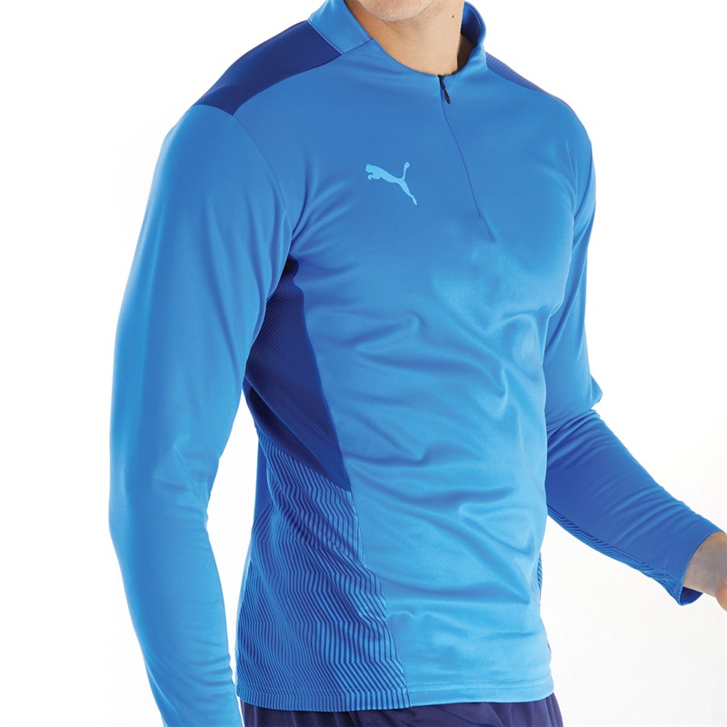 Puma Mens Cup Training 1/4 Zip Top Blue