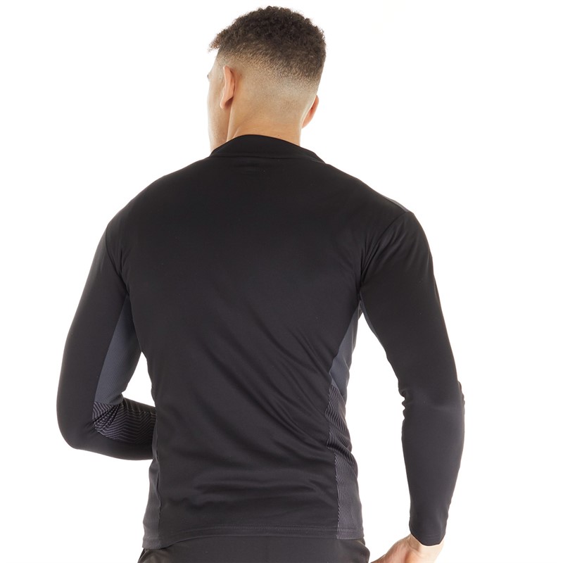 Puma Mens Cup Training 1/4 Zip Top Black/Smoked Pearl/Asphalt