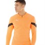 Puma Mens Teamfinal Training 1/4 Zip Top Neon Citrus/Black/Silver