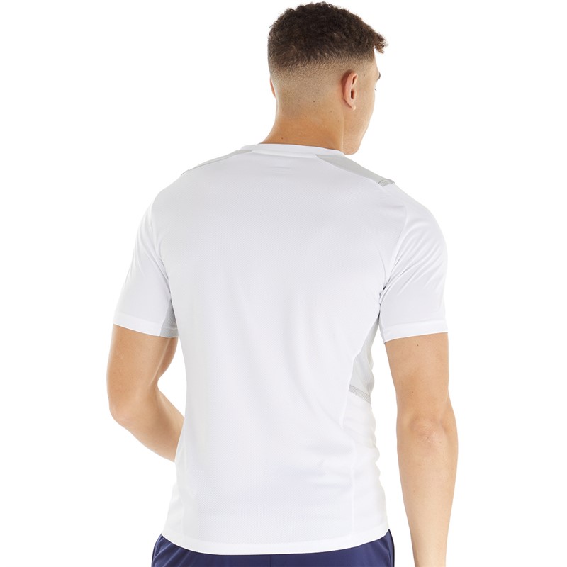 Puma Mens Cup Graphic Training Top White Grey Violet