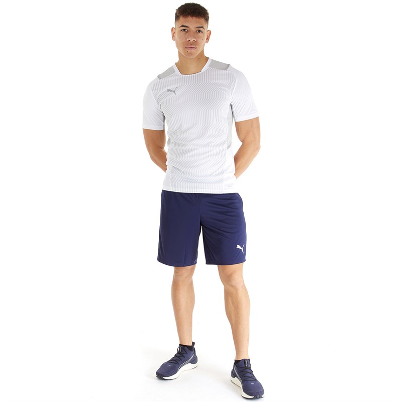 Puma Mens Cup Graphic Training Top White Grey Violet