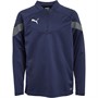 Puma Boys Teamfinal Training 1/4 Zip Top Peacoat/Smoked Pearl/Silver