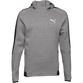 Puma Męskie Evo w Paski Space DryCELL Sweter z Kapturem Szary Flek