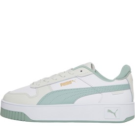 Buy Puma Womens Carina Street Trainers Grey/Green/White