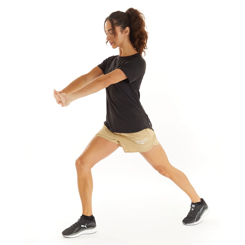 Puma Womens Team Woven Shorts Sand