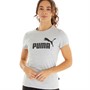 Puma Womens Essentials Logo T-Shirt Light Grey Heath