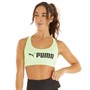 Puma Womens Puma Fit Drycell Mid Impact Sports Bra Green/Black