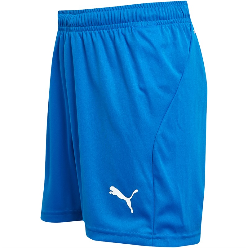 Puma Boys Liga Core Shorts Electric Blue Lemonade/White