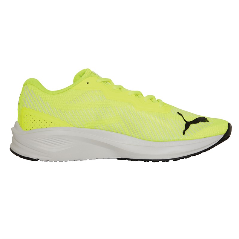 Puma Mens Aviator Profoam Sky Lightweight Neutral Running Shoes Lime Squeeze/Puma White/Puma Black