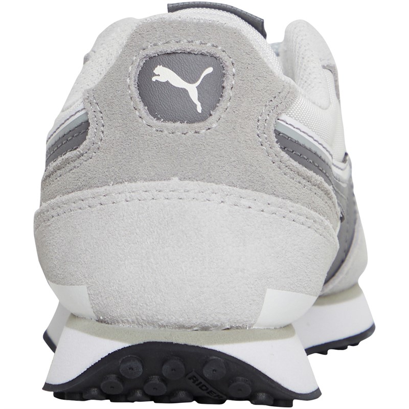 Puma Kids Future Rider Double Trainers Two Grey/White