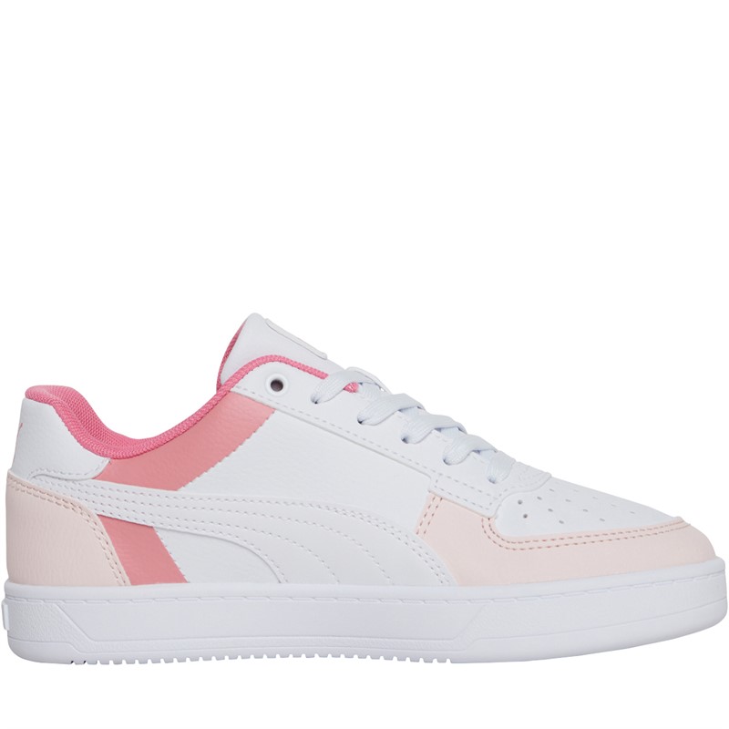 Buy Puma Junior Girls Caven Trainers Block White/Red
