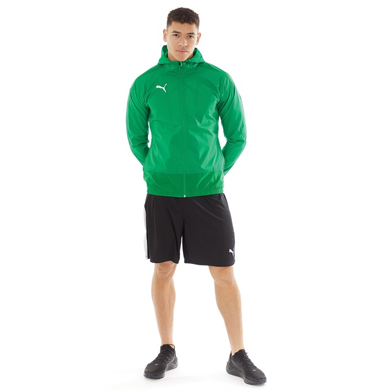 Puma Mens Goal Training Rain Jacket Pepper Green/Power Green