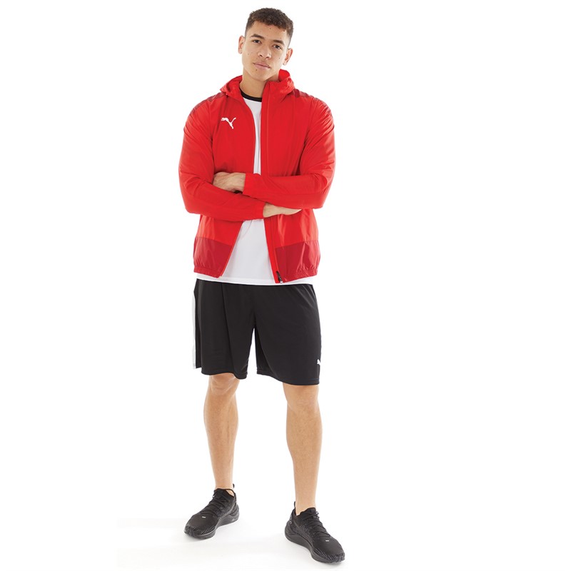 Puma Mens Goal Training Rain Jacket Puma Red/Chili Pepper