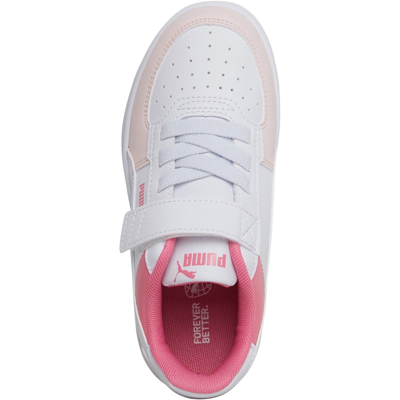 Puma Girls Caven 2.0 Block AC+ Trainers White/Red