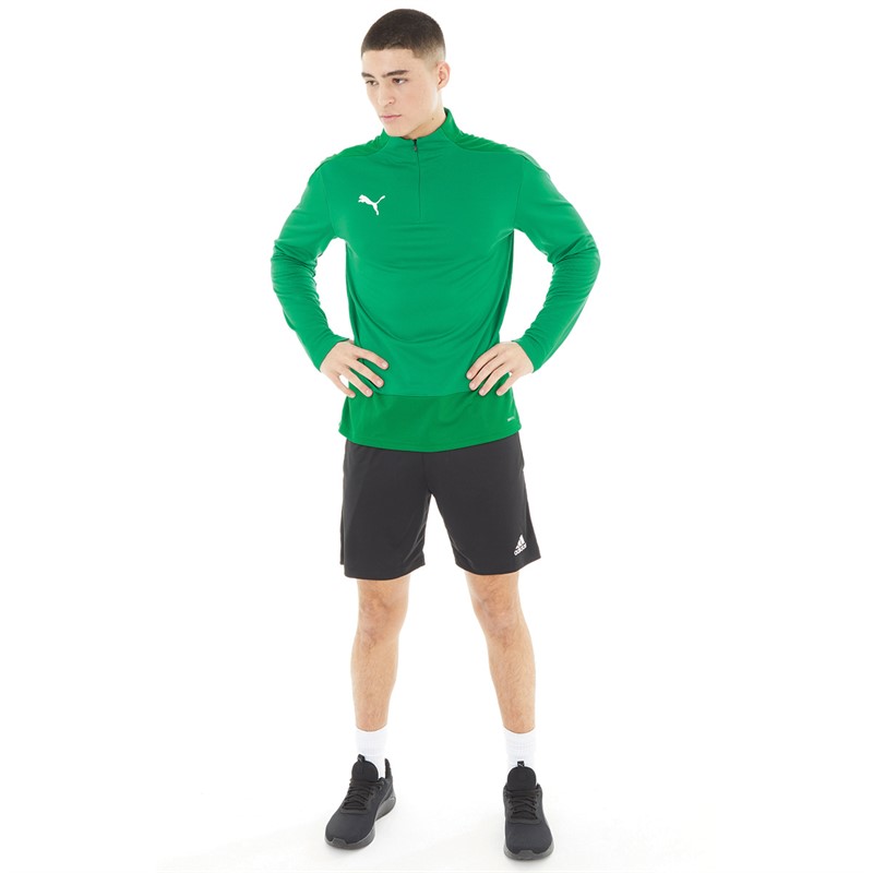 Puma Mens Goal 1/4 Zip Training Top Pepper Green/Power Green
