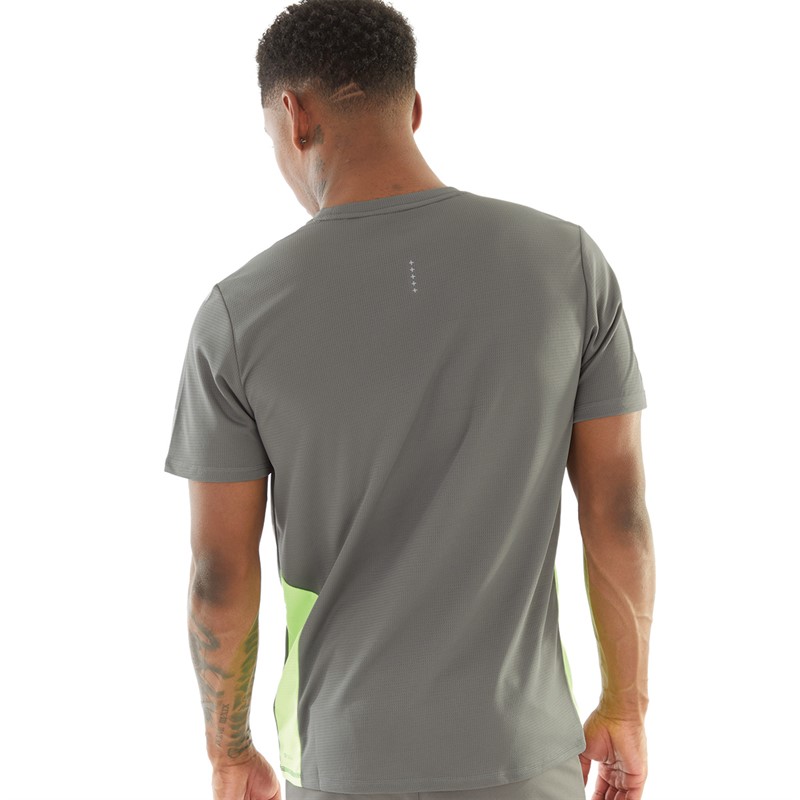 Puma Mens Run Favorite Drycell Running Top Dark Grey/Green