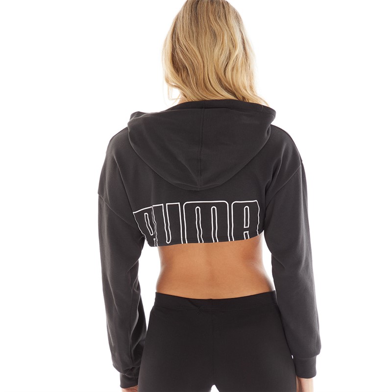 Buy Puma Womens Fit Move Cropped Hoodie Puma Black White