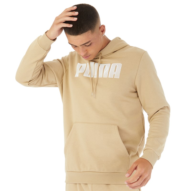 Puma Mens Sportstyle Fleece Hoodie Prairie Tan