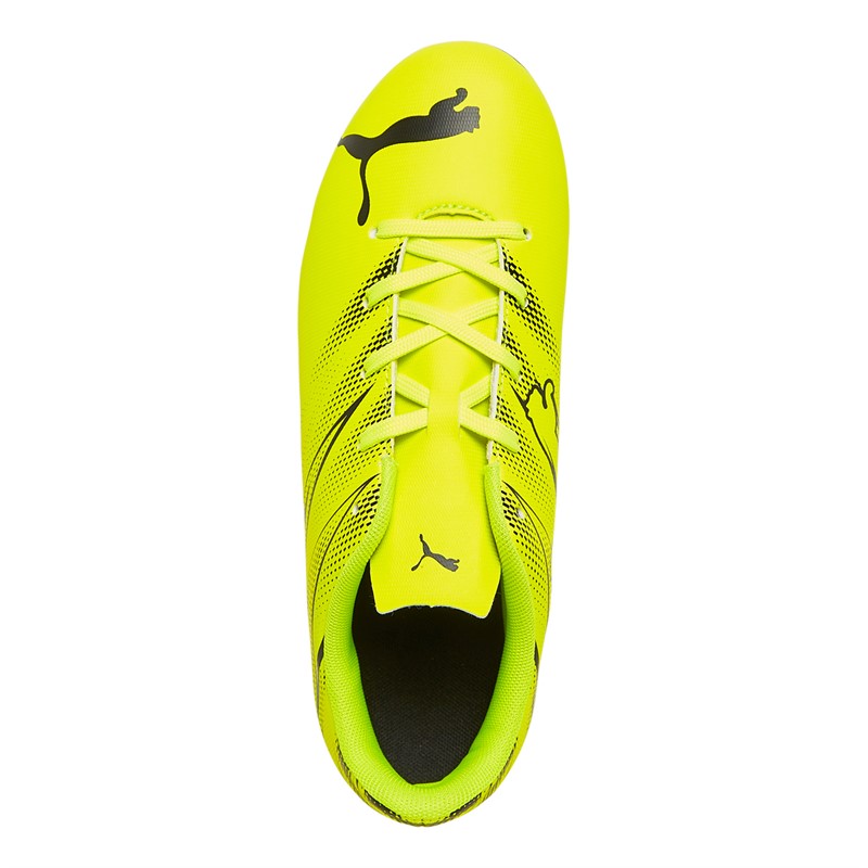 Puma Junior Attacanto FG/AG Firm/Artificial Ground Football Boots Electric Lime/Puma Black