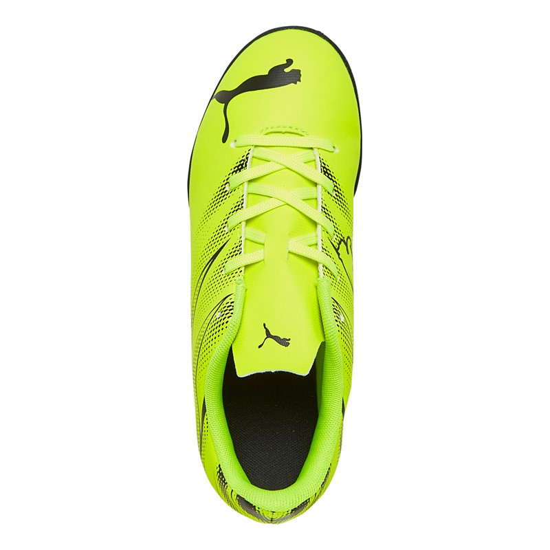 Puma Junior Attacanto TT Astro Football Boots Electric Lime/Puma Black