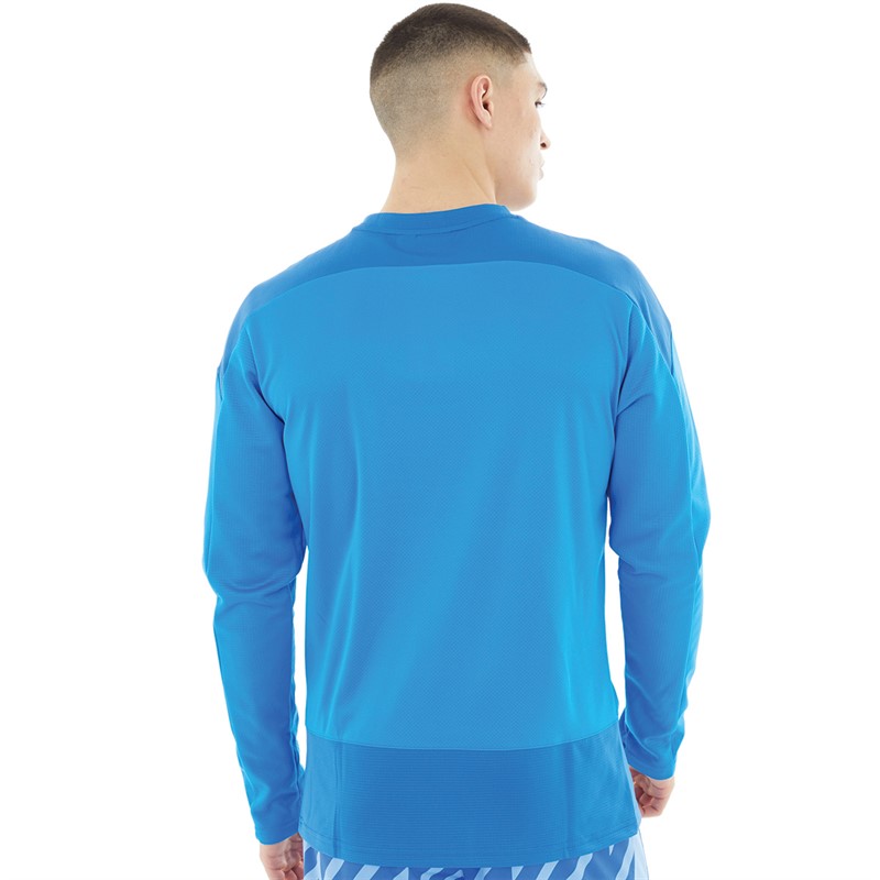 Puma Mens Goal Training Sweat Electric Blue Lemonade/Team Power Blue