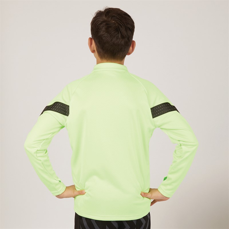 Puma Junior Boys Teamfinal Training 1/4 Zip Top Fizzy Lime/Puma Black/Puma Silver