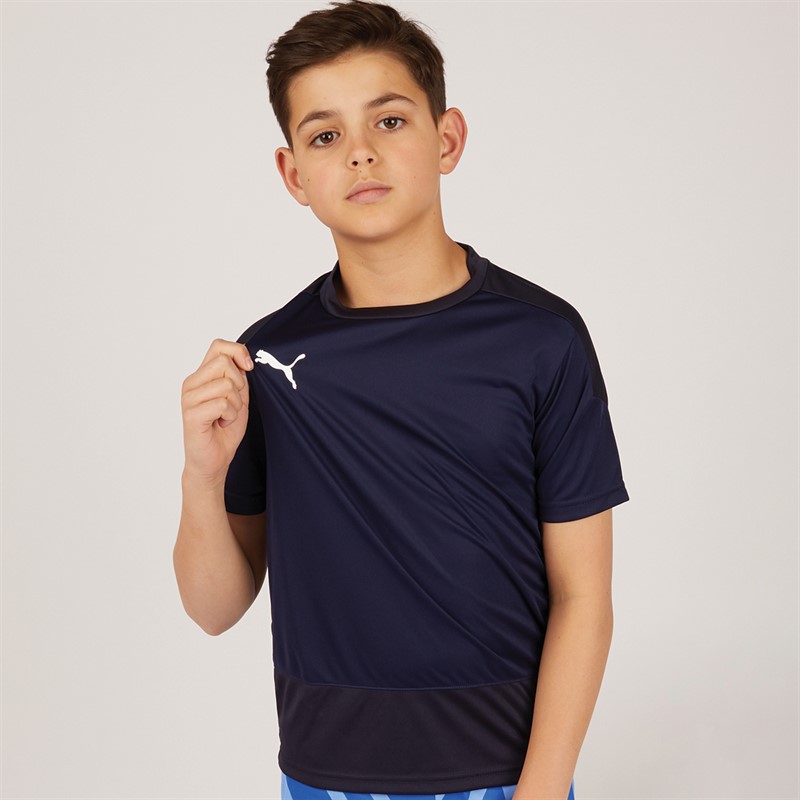 Puma Junior Boys Goal Training Jersey Peacoat/Puma New Navy