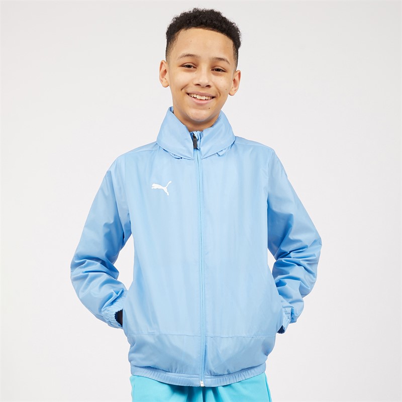 Puma Junior Boys Goal Training Rain Jacket Team Light Blue/Blue Yonder