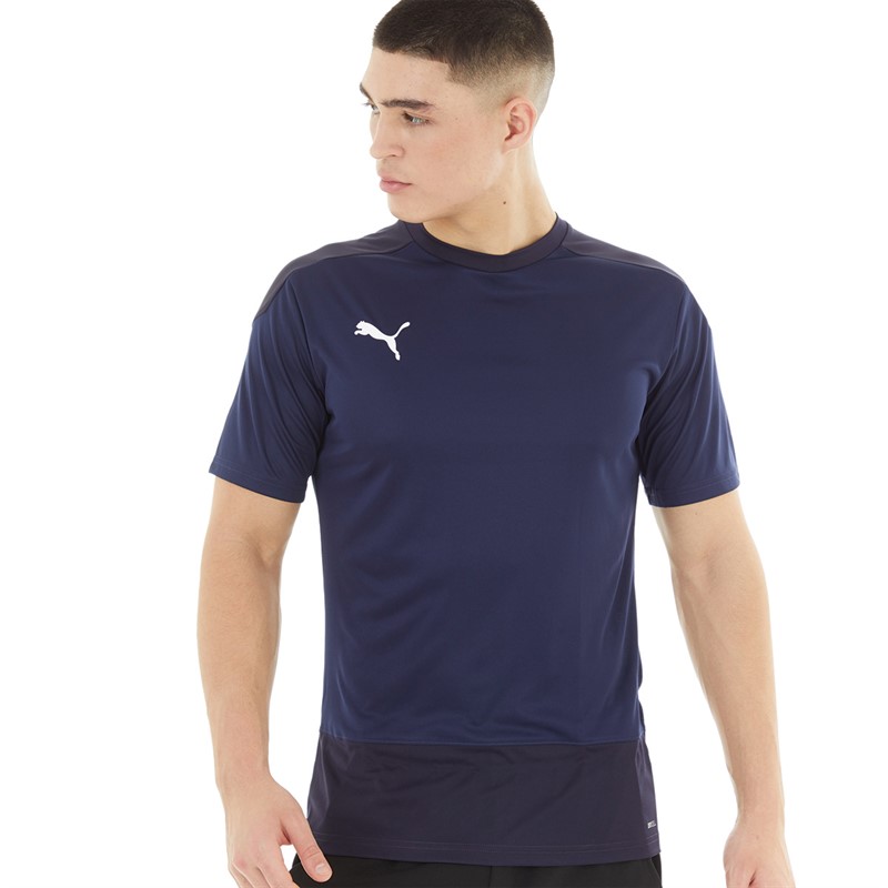 Puma Mens Goal Training Jersey Peacoat/Puma New Navy