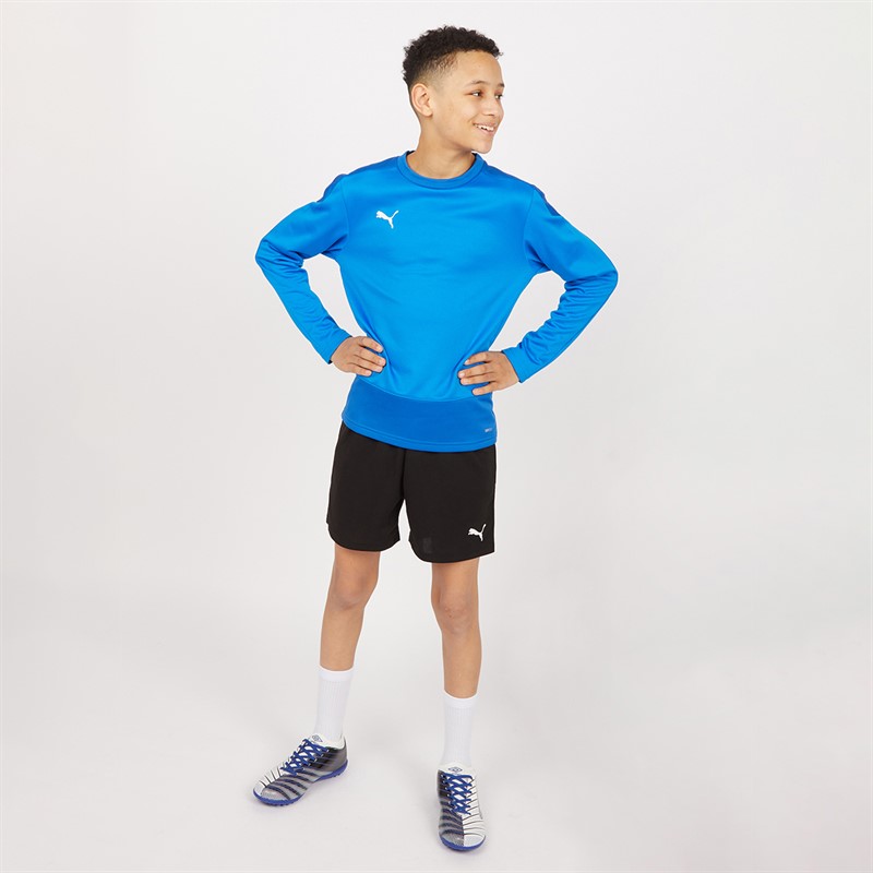 Puma Junior Boys Goal Training Sweat Electric Blue Lemonade/Team Power Blue