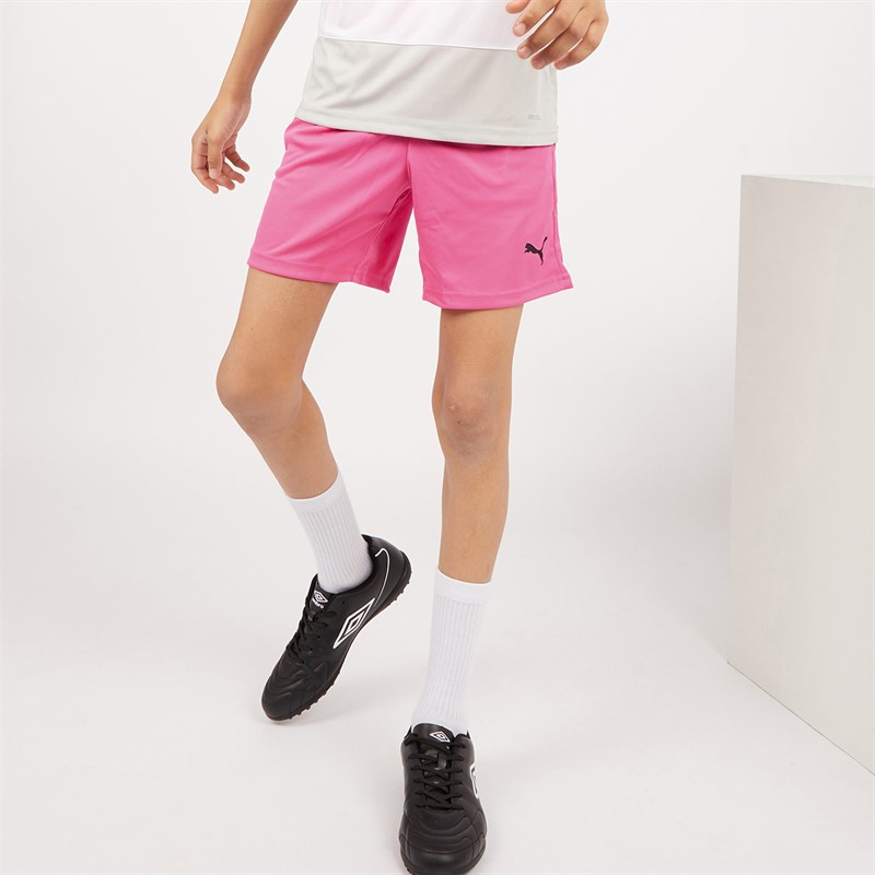 Buy Puma Junior Boys Teamgoal 23 Knit Shorts Fluo Pink Puma Black